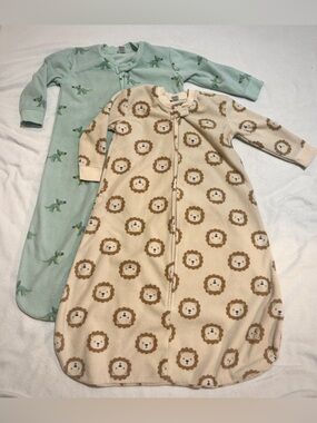 Hudson Baby Fleece Sleep Sack Set 12-18M Dino & Lion